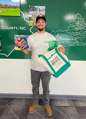 Young Member who recently started his own landscaping business