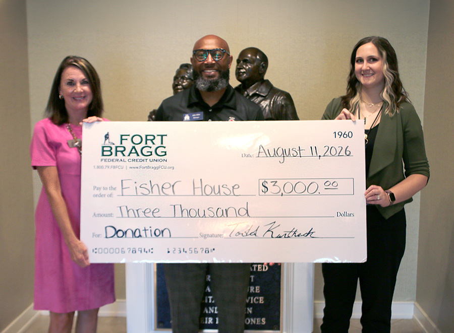 FBFCU presents check to Fisher House